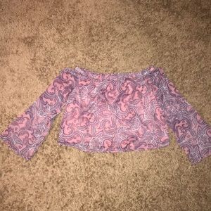 Pink Off the Shoulder Top!